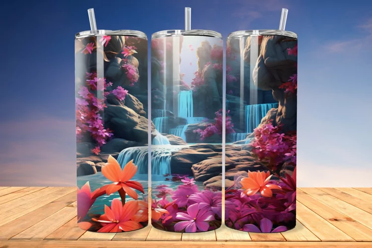 3D Enchanting Waterfall 20oz/30oz Skinny Tumbler