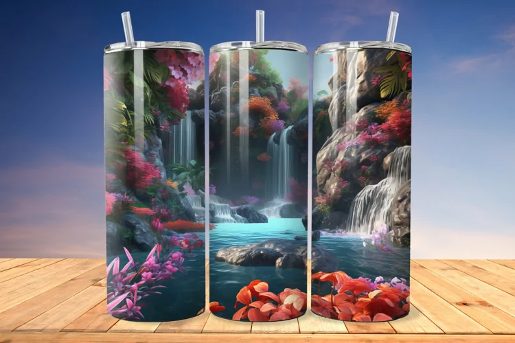 3D Enchanting Waterfall 20oz/30oz Skinny Tumbler