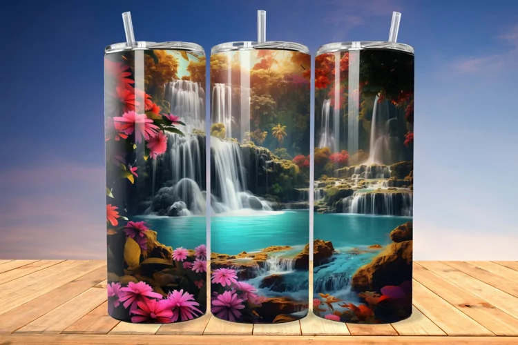 3D Enchanting Waterfall 20oz/30oz Skinny Tumbler