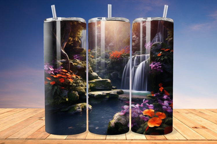 3D Enchanting Waterfall 20oz/30oz Skinny Tumbler