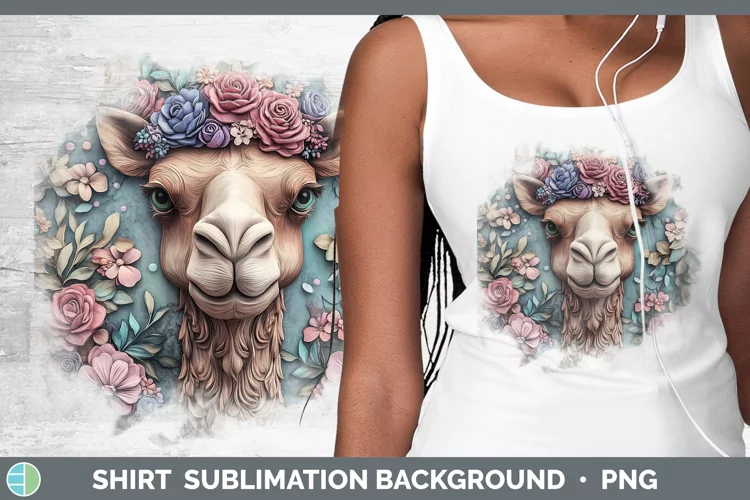 3D Exotic Animals Camel Shirt Sublimation Sublimation Backgr