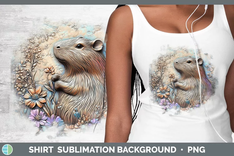 3D Exotic Animals Capybara Shirt Sublimation Sublimation Bac