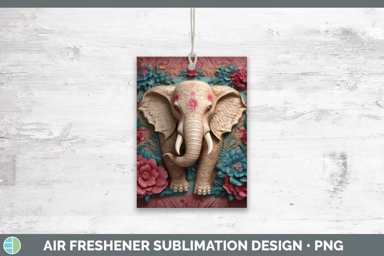 3D Exotic Animals Elephant Air Freshener Sublimation Car Fre