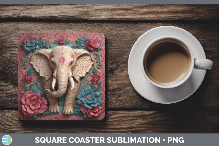 Gorgeous3D Exotic Animals Square Coaster design.