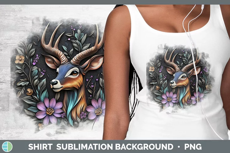 3D Exotic Animals Impala Shirt Sublimation Sublimation Backg