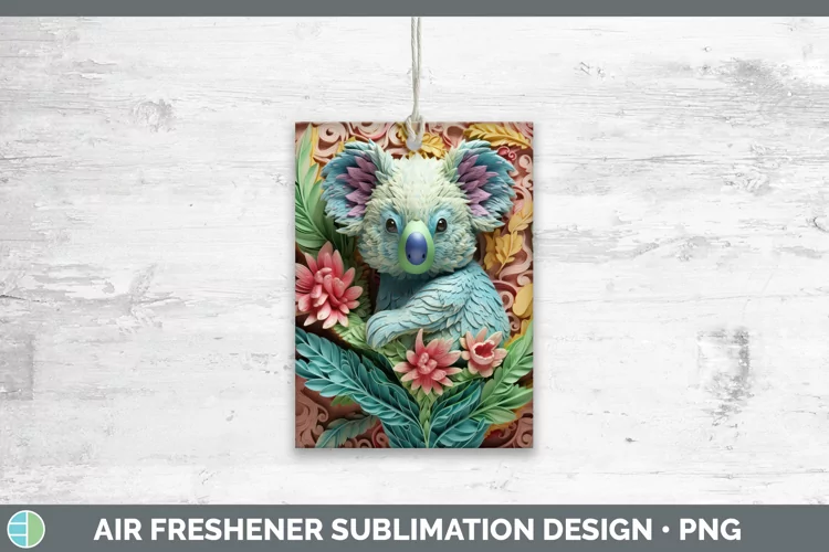 3D Exotic Animals Koala Air Freshener Sublimation Car Freshe