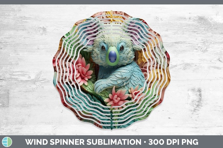 3D Exotic Animals Koala Wind Spinner Sublimation Spinner Des