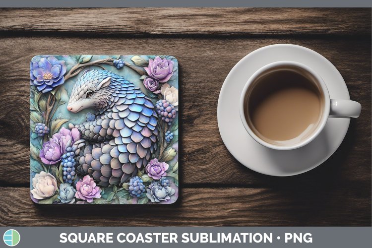 Gorgeous3D Exotic Animals Square Coaster design.