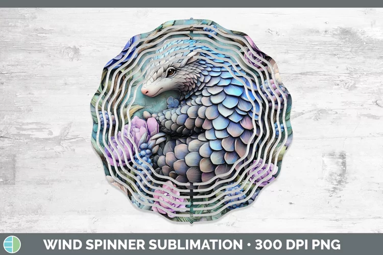 3D Exotic Animals Pangolin Wind Spinner Sublimation Spinner