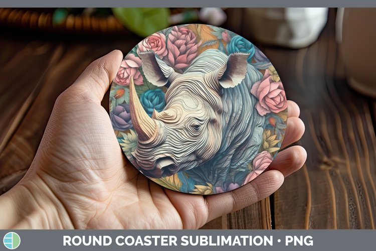 Gorgeous3D Exotic Animals Round Coaster design.