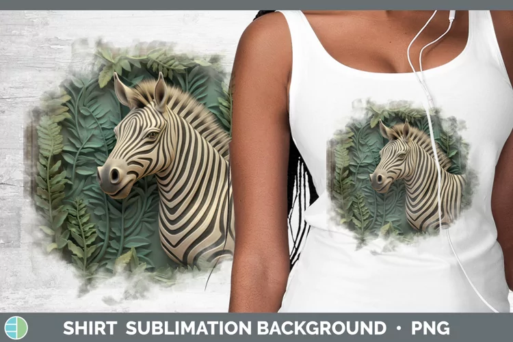 3D Exotic Animals Zebra Shirt Sublimation Sublimation Backgr