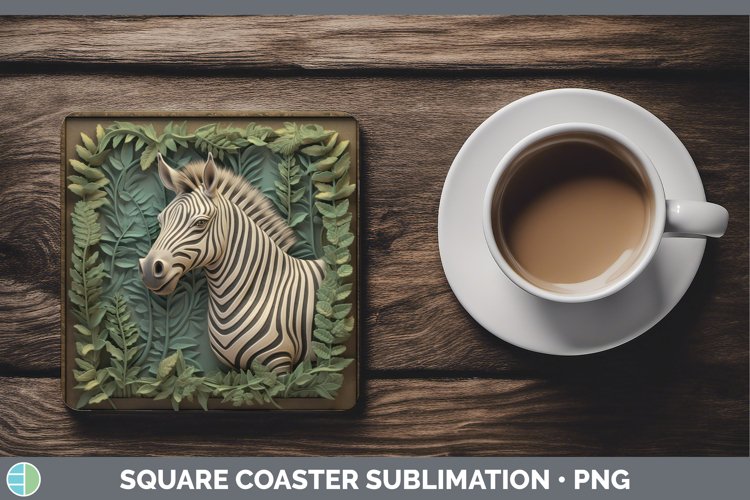 Gorgeous3D Exotic Animals Square Coaster design.