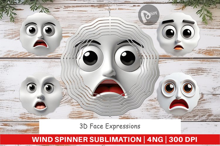 Wind Spinner 3D Face Expressions