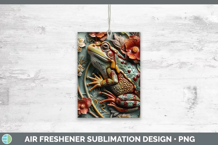 3D Farm Bullfrog Air Freshener Sublimation Car Freshener Des