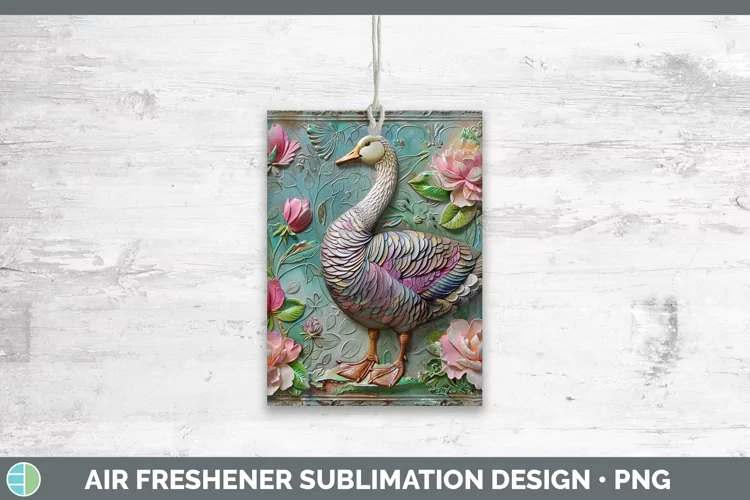 3D Farm Goose Air Freshener Sublimation Car Freshener Design