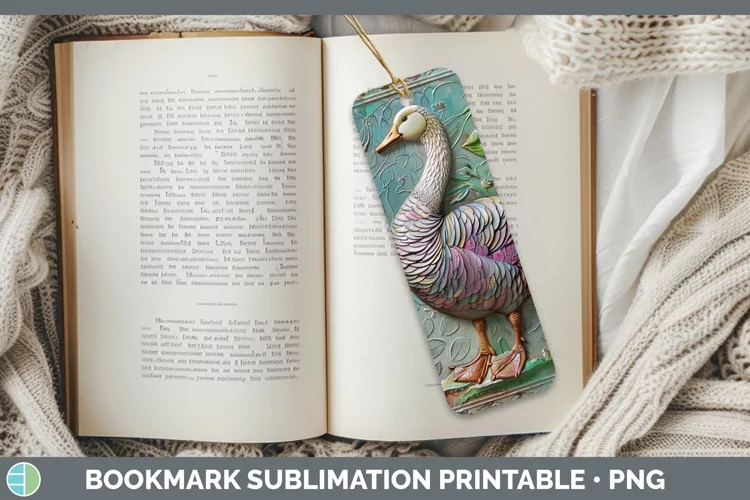 3D Farm Goose Bookmark Sublimation Printable Designs