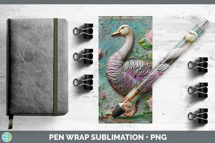 3D Farm Goose Pen Wrap Sublimation Pen Designs