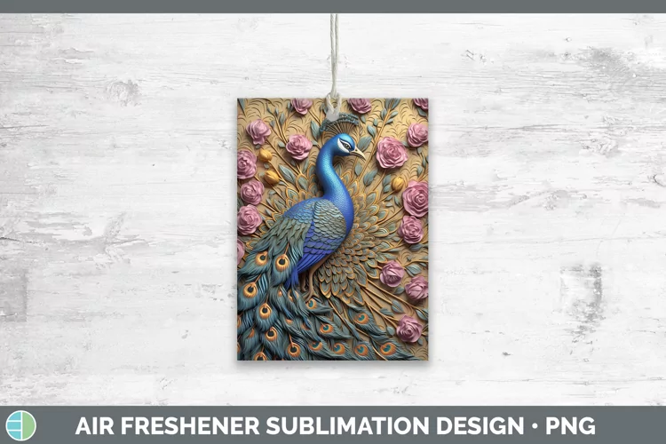 3D Farm Peacock Air Freshener Sublimation Car Freshener Desi