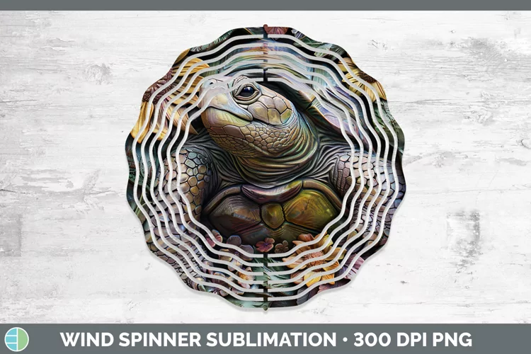 3D Farm Tortoise Wind Spinner Sublimation Spinner Designs
