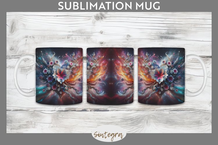 3D Floral Hearts v2 Mug Wrap Sublimation
