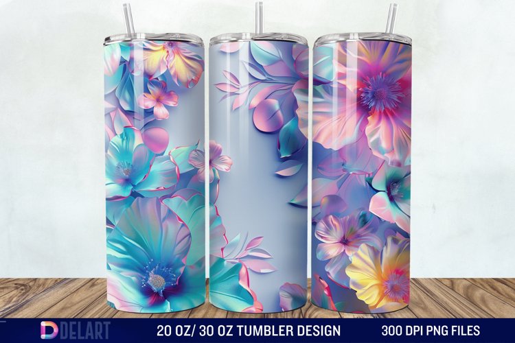 3D Floral Tumbler Wrap example image 1