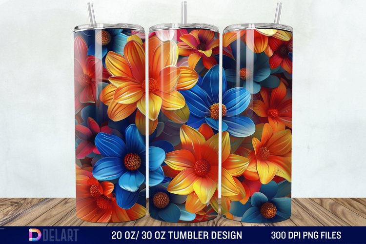 3D Floral Tumbler Wrap example image 1