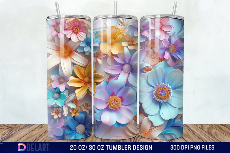 3D Floral Tumbler Wrap example image 1