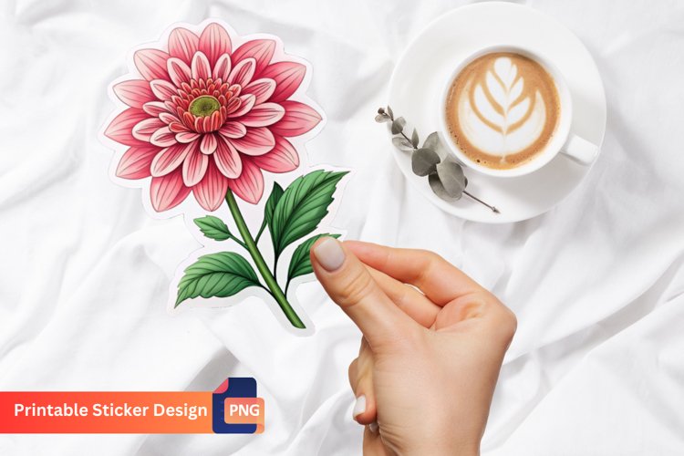 3D Flower Sticker, Decorative Flower Sticker Design