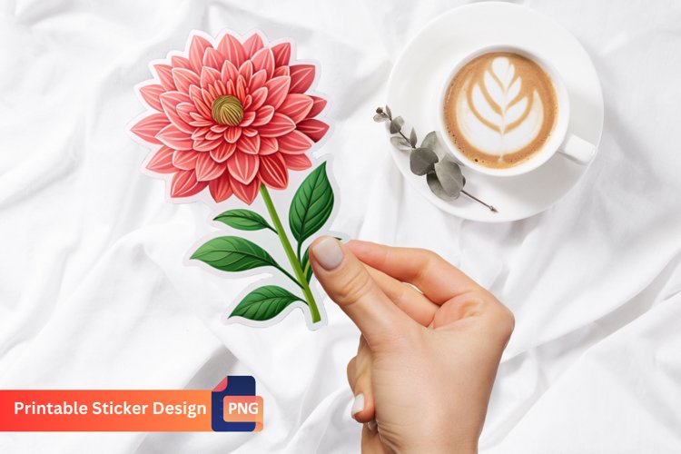 3D Flower Sticker, Decorative Flower Sticker Design