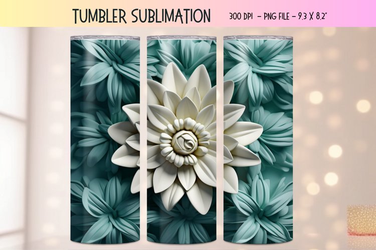 3d Flower Tumbler Wrap 3d Floral Sublimation Tumbler Wrap