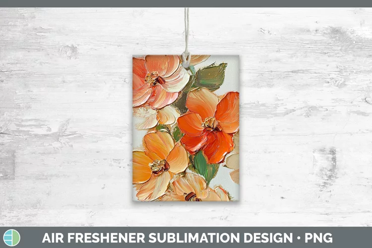 3D Flowers Abutilon Air Freshener Sublimation Car Freshener