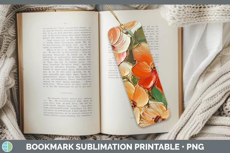 3D Flowers Abutilon Bookmark Sublimation Printable Designs