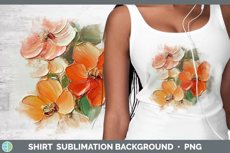 3D Flowers Abutilon Shirt Sublimation Sublimation Background