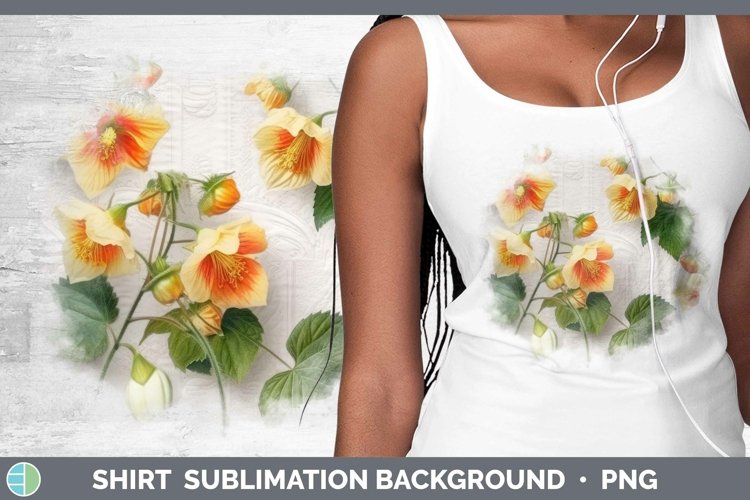 3D Flowers Abutilon Shirt Sublimation Sublimation Background