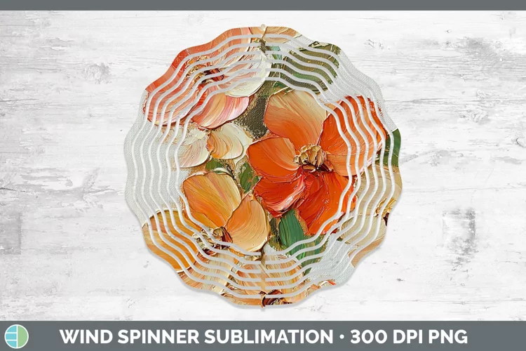 3D Flowers Abutilon Wind Spinner Sublimation Spinner Designs