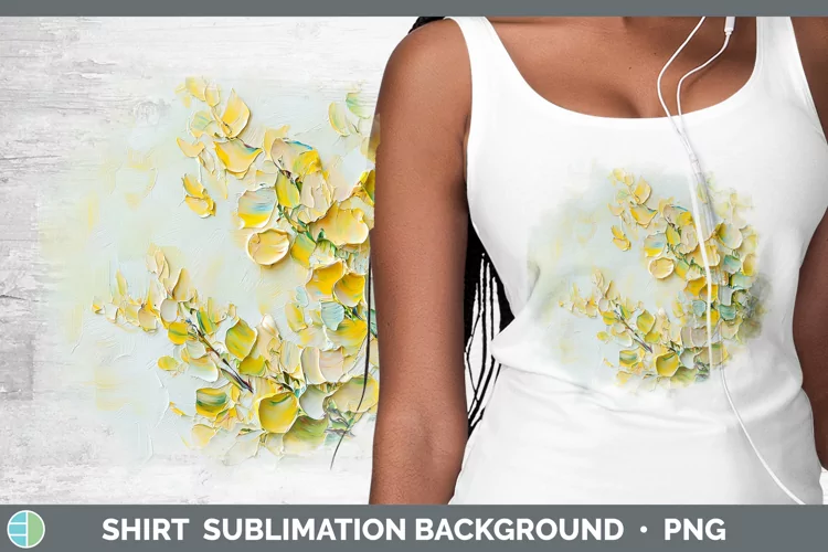 3D Flowers Acacia Shirt Sublimation Sublimation Background D