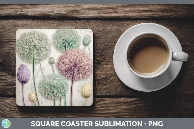 Gorgeous3D Flowers Square Coaster design.