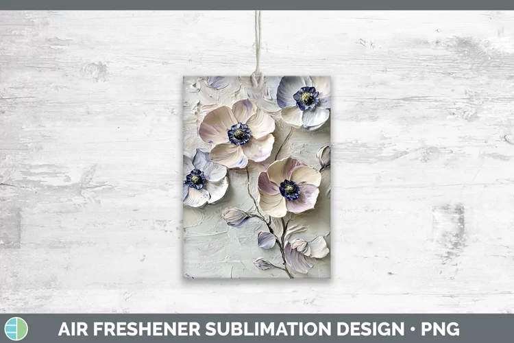 3D Flowers Anemone Air Freshener Sublimation Car Freshener D