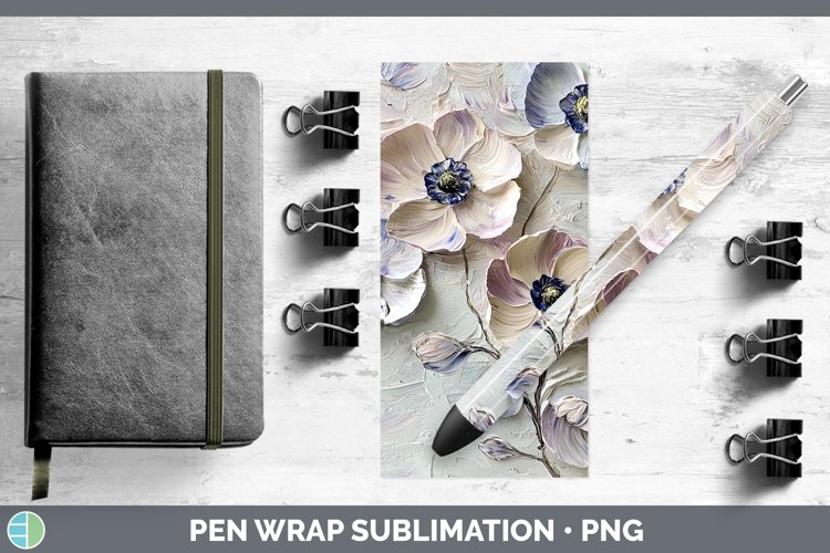 Gorgeous3D Flowers Pen Wrap design.