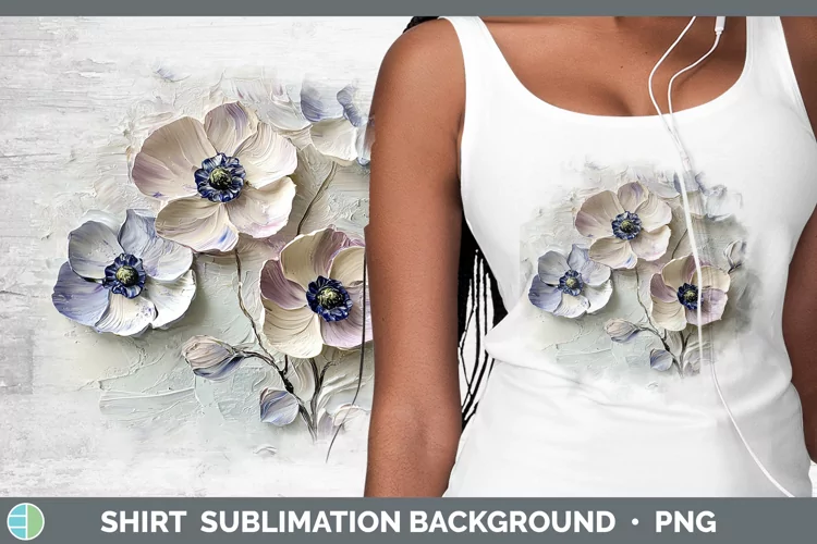 3D Flowers Anemone Shirt Sublimation Sublimation Background