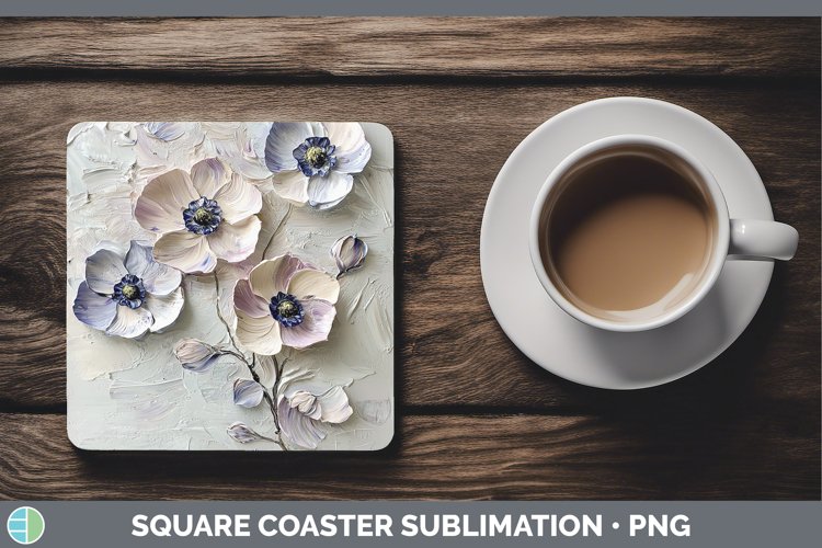 Gorgeous3D Flowers Square Coaster design.
