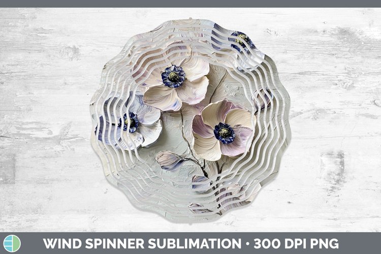 3D Flowers Anemone Wind Spinner Sublimation Spinner Designs