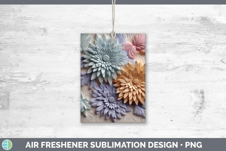 Gorgeous3D Flowers Air Freshener design.