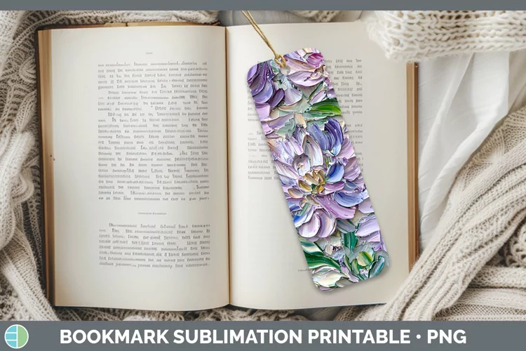 3D Flowers Aster Bookmark Sublimation Printable Designs