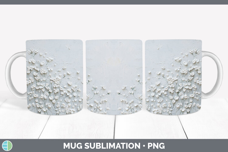 Gorgeous3D Flowers Mug Wrap design.