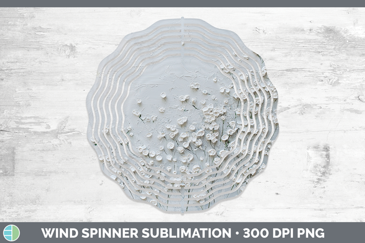 3D Flowers Babys Breath Gypsophila Wind Spinner Sublimation