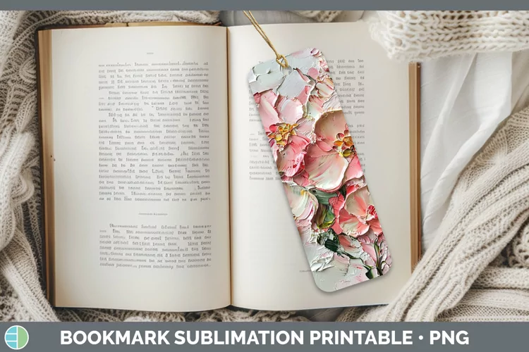 3D Flowers Begonia Bookmark Sublimation Printable Designs