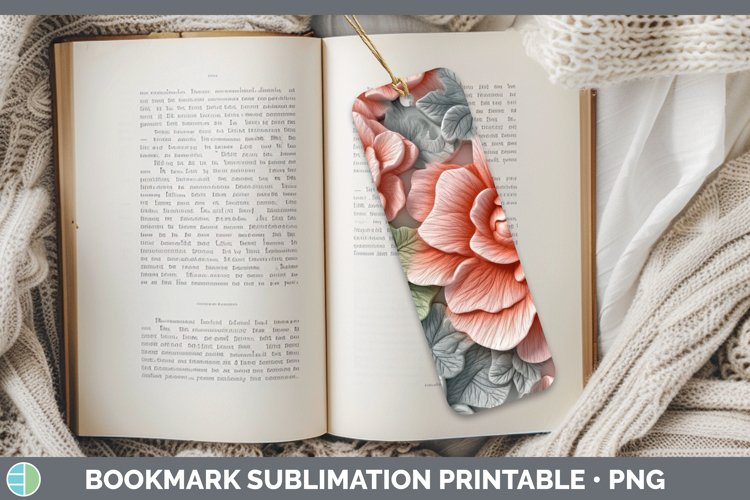 Gorgeous3D Flowers Bookmark design.