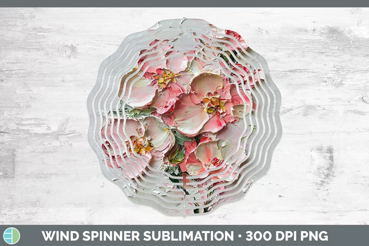 3D Flowers Begonia Wind Spinner Sublimation Spinner Designs
