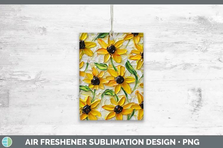 3D Flowers Black-eyed Susan Air Freshener Sublimation Car Fr